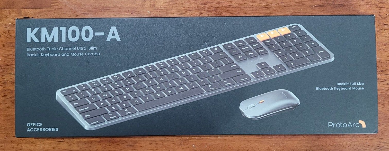 ProtoArc Backlit Bluetooth Keyboard And Mouse For Mac