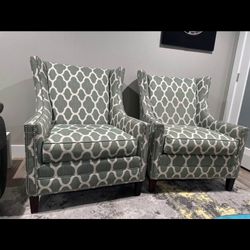 Elegant Accent arm chairs (2) $300 each or $550 for both OBO - *just got professionally CLEANED*