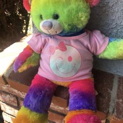 Build a Bear Plush Rainbow Bear