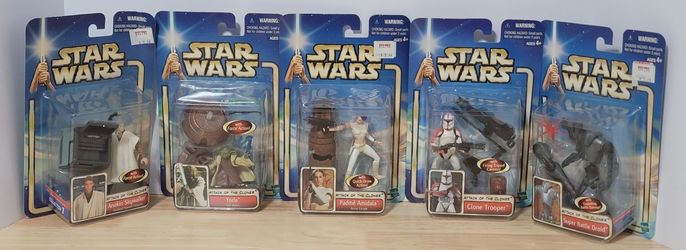 Star Wars Sealed Action Figures Attack of the Clones x5
