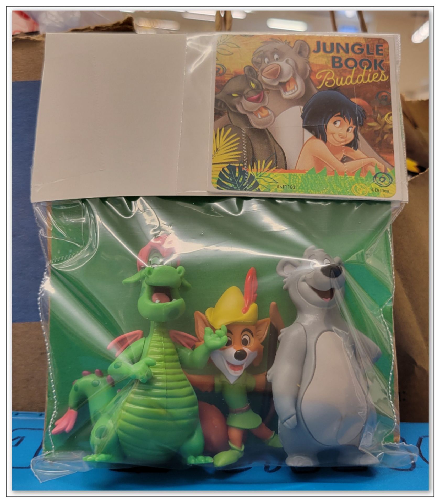 CLASSIC DISNEY 3PC PETE DRAGON / ROBIN HOOD / BALOO FIGURE SET