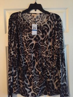 Michael kors cheetah blouse