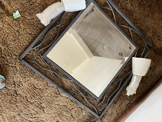 Vintage ornate mirror with lights