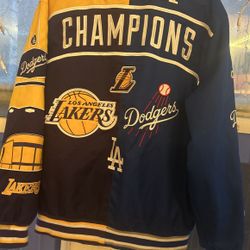 Los Angeles Authentic JH Design City of Champions Embroidered Logos Jacket