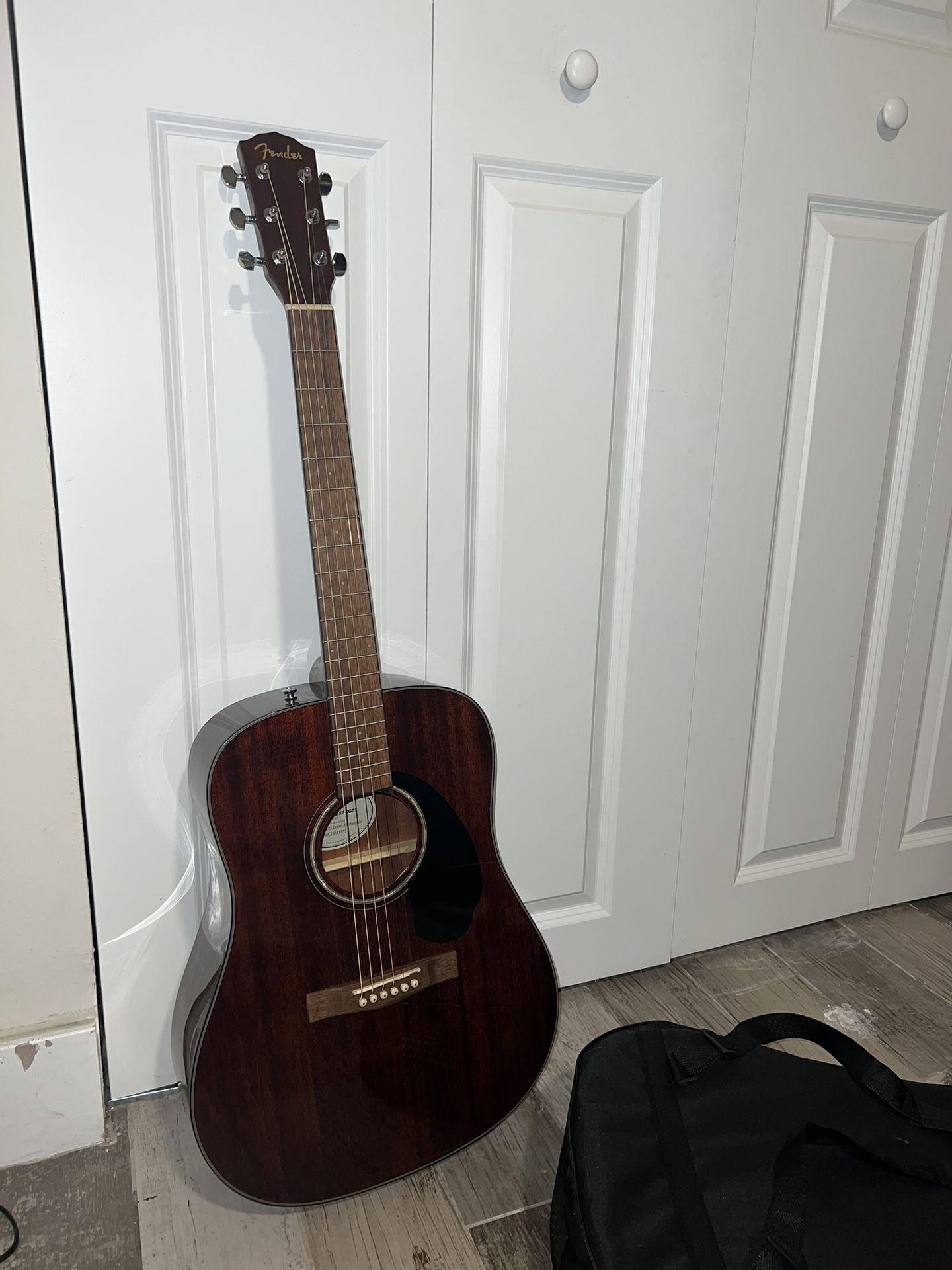 Fender CD-60S Solid Top Dreadnought Acoustic Guitar - All Mahogany