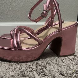 Pink Wedged Heel