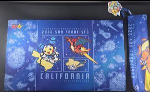 Pokemon Worlds XP San Francisco 2026 Exclusive - Blue Charizard Pikachu Playmat