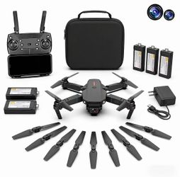4K Drone HD Wide Angle Camera Drone WiFi Foldable RC Quadcopter 3 batteries KIT