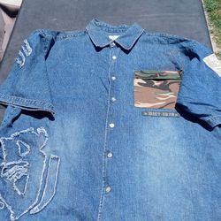 Strom Mechanism Button up short sleeve camo fatigue