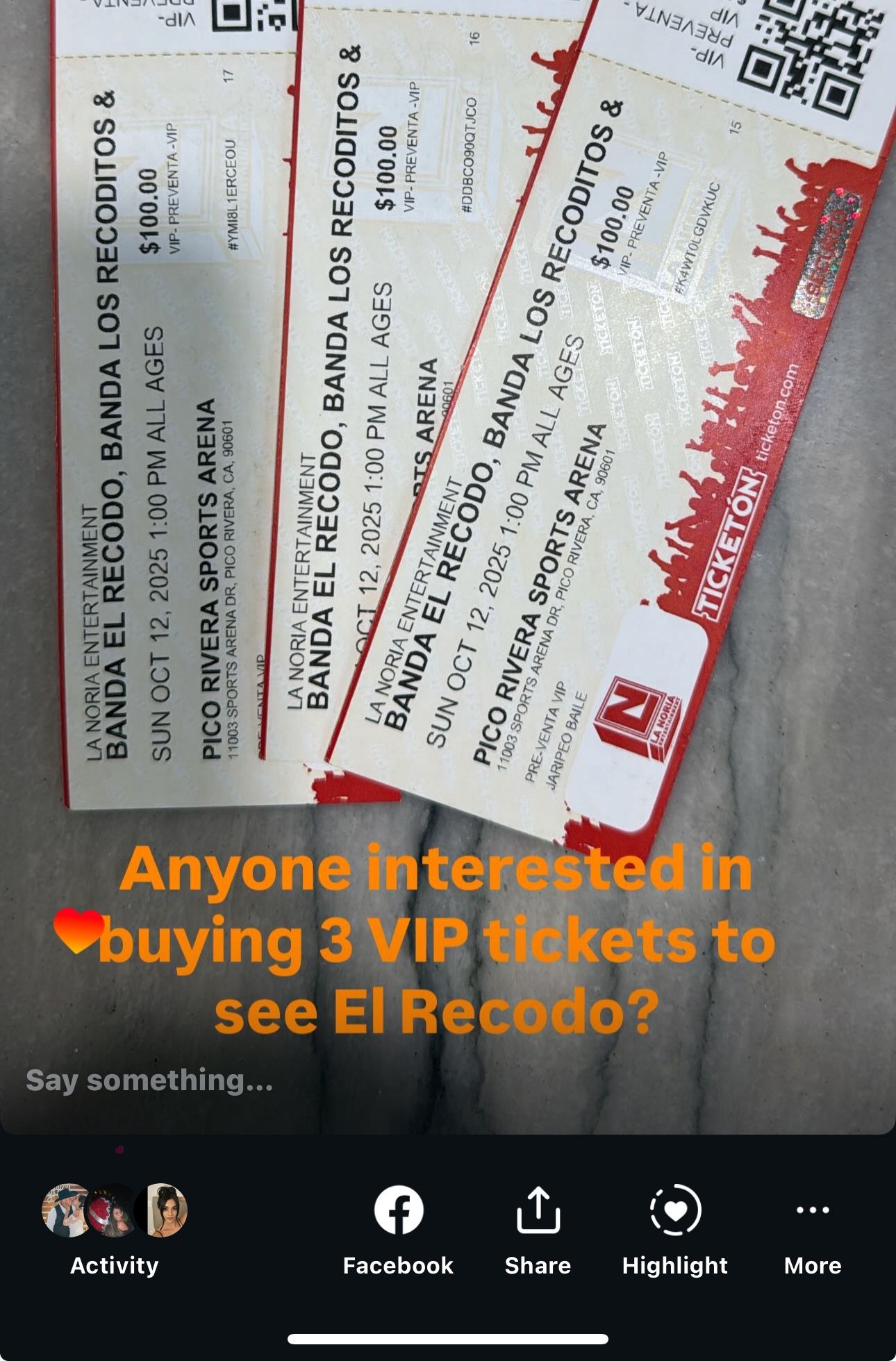 VIP Banda El Recodo tickets