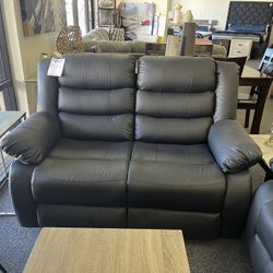 Black Recliner Sofa And Love Seat 