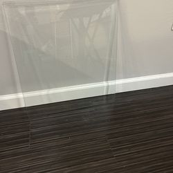 Square clear glass table top