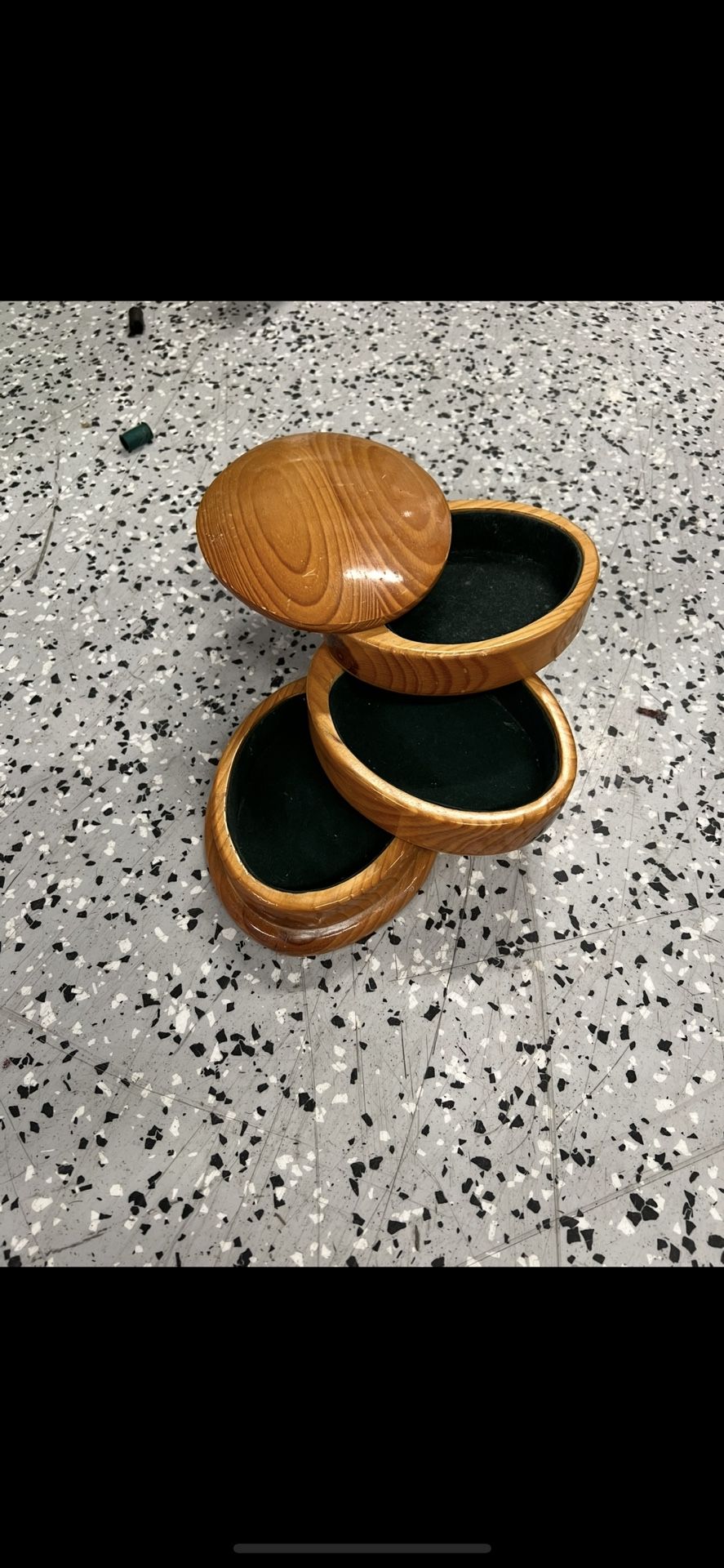 Mid-century vintage Ford tier, wooden jewelry box
