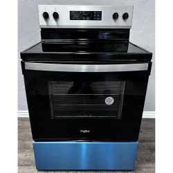 NEW- OPEN BOX! Whirlpool 5.3 Cu. Ft. Electric Range WFES3030RS