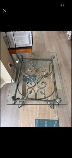 Glass top coffee table