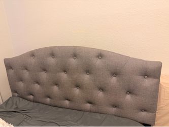 Grey full size bed frame