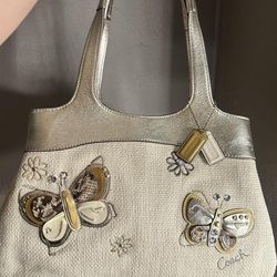 Coach Rare Lexi Butterfly Woven Bag