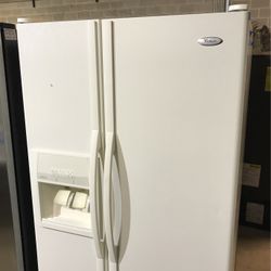Whirlpool   Baige Refrigerator Side By Side 