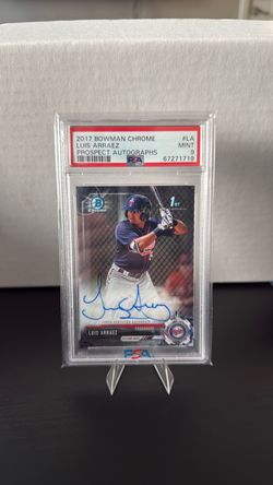 2017 Bowman Chrome Luis Arraez Prospect Auto PSA 9