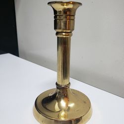 6" Solid Brass Roman Column Candle Holder England 