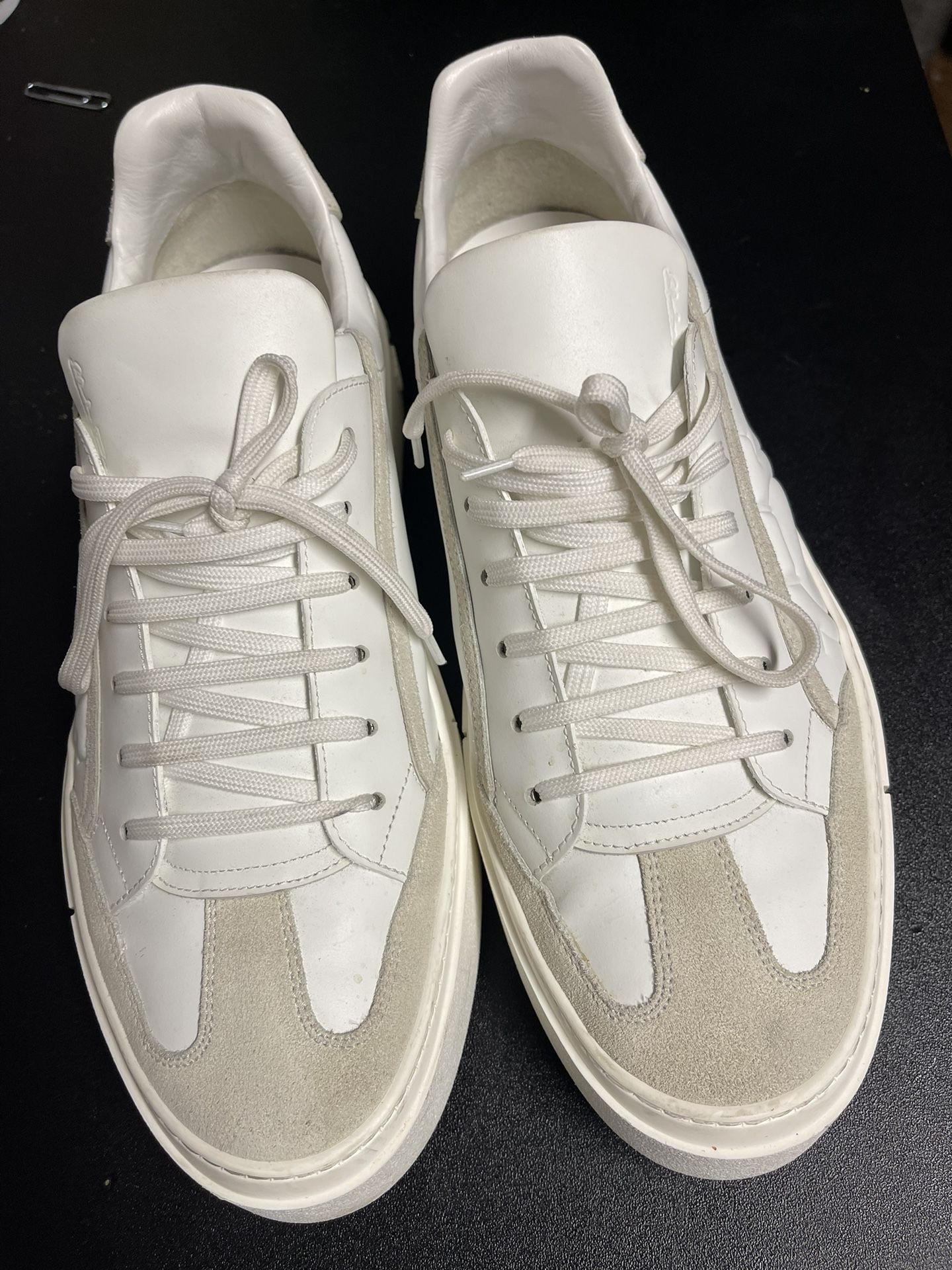 Salvatore Ferragamo Men's Borg Gancini Leather & Suede Sneakers