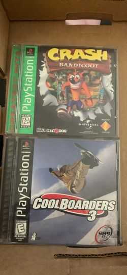 crash bandicoot and cool boarders for original playstation