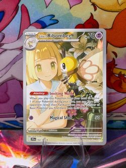 Lillie's Ribombee Illustration Rare Card 164/159, Scarlet & Violet Journey Together