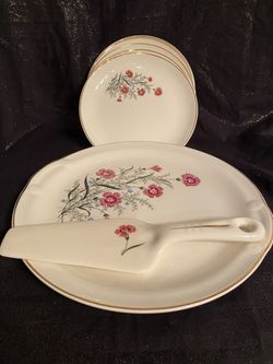 Cake Platter and Dishes 