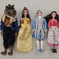 Disney Princess Beauty And The Beast Dolls Bundle 