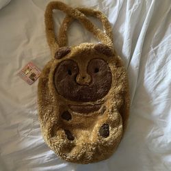 Raccoon Plush Tote Bag