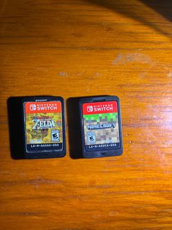 Nintendo switch games Zelda and Minecraft