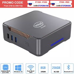 GK3V Mini PC Intel Celeron J4125 8GB DDR4 128GB/256GB Windows 10 Pro Gaming Computer