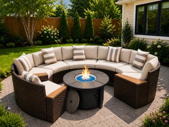 Brand new patio set high quality fire pit propane