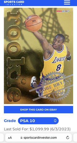 Kobe Bryant 1996 Rookie  Card #3-30