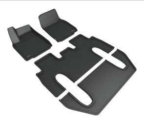 3D MAXpider Custom Fit Kagu Floor Mat (Black) Compatible with Tesla Model X 6-Seat 2022-2026 - Full Set