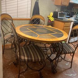 4 Chairs Dinner Table Set