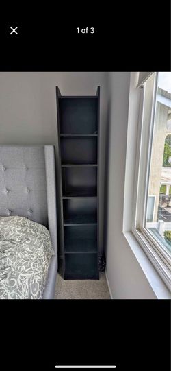 IKEA BILLY Narrow Bookcase – Black-Brown, 79" Tall