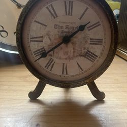 Vintage Brass Table Clock The Argyle Tavern Works 