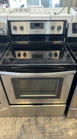 Whirlpool Stainless Electric Stove with Glass Top