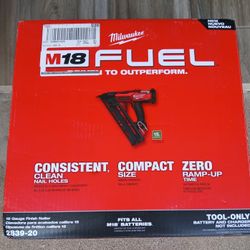 FINISH ANGLE NAILER 15GA MILWAUKEE TOOL ONLY 