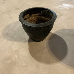 Green Ceramic Flower Pot 