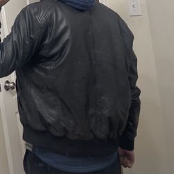 Leather Bomber Jacket 