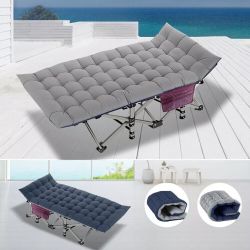 Begonia.K Folding Camping Cot Travel Military soft Cots Bed w/Carry Bag Mattress