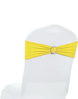 Set of 50 Spandex Chair Sashes with Slider Buckle for Wedding & Event Decoration
