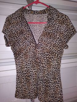 Leopard blouse size M