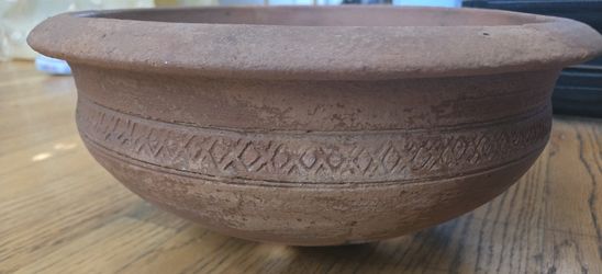 Unique Clay Antique Pot 12.5x5.5"