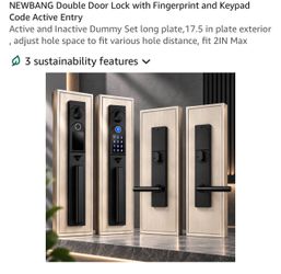 NEWBANG Double Door Lock Fingerprint Keypad