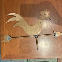 Copper Weathervane Top Rooster