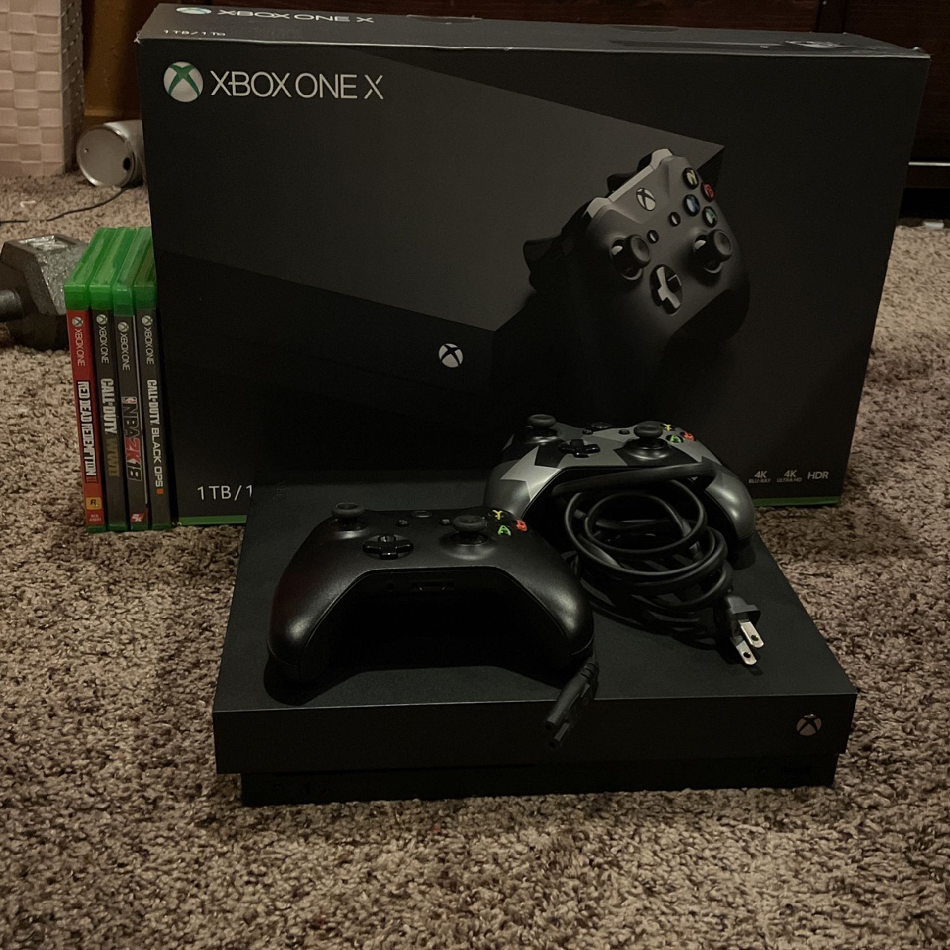 XBOX ONE X 1TB WITH GAMES