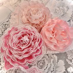 3 Gathered Lace / Trim Lot - Pinks - Approx. 6 1/2 Yds #022224A9